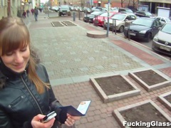 KiloPantyhose presents: Fucking glasses - wannabe model gets fucked