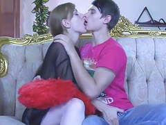 KiloPantyhose presents: Cumkiss and pegging russian style