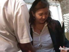 KiloPantyhose presents: German 63yr old granny seduce to fuck on workplace