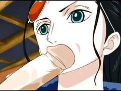 KiloPantyhose presents: Nico robin blowjob, ride and cumshot with sanji (one piece)