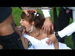 KiloPantyhose presents: The groom the bride fucked hard in the woods
