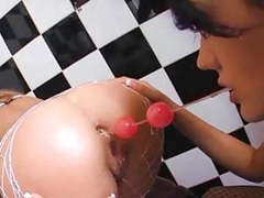 KiloPantyhose presents: Kinky anal fun in bathroom-l1390-
