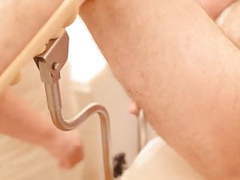 KiloPantyhose presents: Cfnm femdom mature doctor examining a pathetic slave