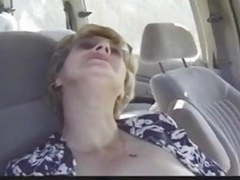 KiloPantyhose presents: Granny fucking with young man on car