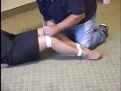 KiloPantyhose presents: Business woman hogtied