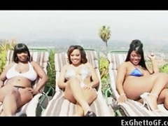 KiloPantyhose presents: Black babe with huge tits fucked