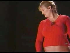 KiloPantyhose presents: Tall heavy built blonde amazon woman whips her slave