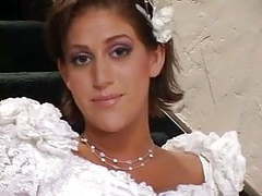 KiloPantyhose presents: Bride & a hottie share a big cock