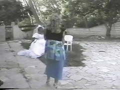 KiloPantyhose presents: French girl gets fucked while wearing a white wedding dress