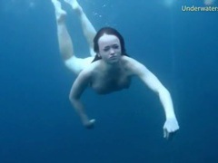 KiloPantyhose presents: Three ladies get naked swimming in the ocean