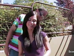 KiloPantyhose presents: German milf talk to fuck for money on street in holiday