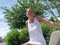 KiloPantyhose presents: German blonde milf outdoor creampie