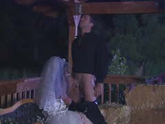 KiloPantyhose presents: The ebony bride with firm body takes the most cum on her