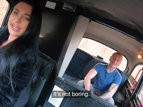 KiloPantyhose presents: Amazing fucking in back of the cab with busty babe ania kinski