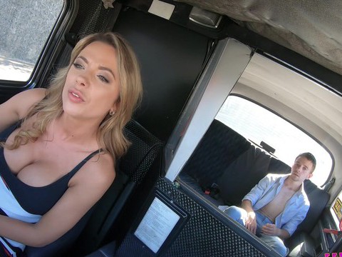 KiloPantyhose presents: Lucky passenger fucks wet pussy of horny taxi driver shalina devine
