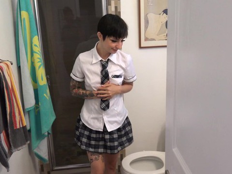 KiloPantyhose presents: Homemade pov video of short hair stevie moon getting fucked