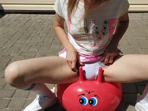 KiloPantyhose presents: Horny milf and her pervert fantasy. dp riding fitness ball