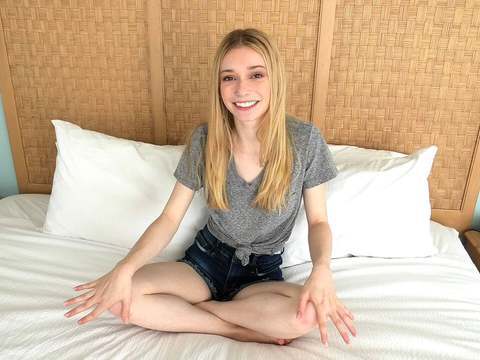 KiloPantyhose presents: Watch this skinny blonde 18 yr old fuck a fat 8 inch cock