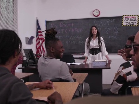 KiloPantyhose presents: Hardcore interracial fucking in the office with a cum loving slut