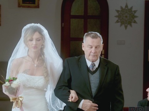 KiloPantyhose presents: Newly wedded bride olivia sparkle gives head and gets fucked