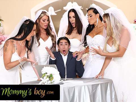 KiloPantyhose presents: Mommy's boy - furious milf brides reverse gangbang hung wedding planner for wedding planning mistake