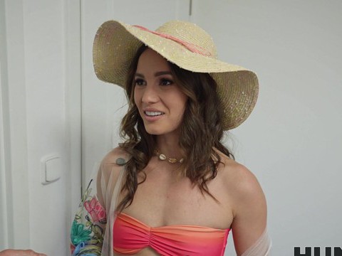 KiloPantyhose presents: Lucy mendez with natural tits moans while riding a hard cock