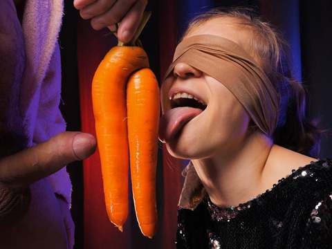 KiloPantyhose presents: I'm very angry!! my stepbrother tricked me into sucking his dick with the help of taste game - xsanyany