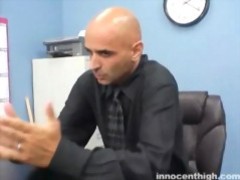 KiloPantyhose presents: Slutty brunette with big tits lays back and enjoys a poundin
