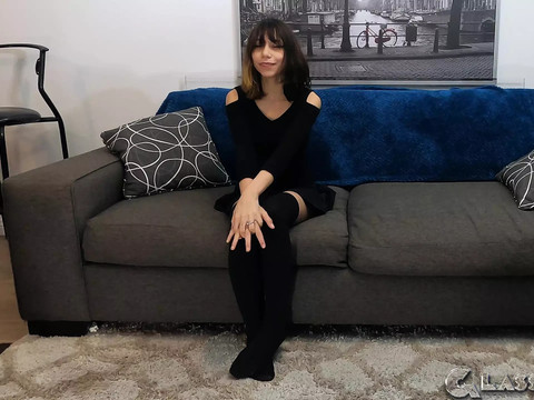 KiloPantyhose presents: Skinny 18-year-old gets ass fucked on camera