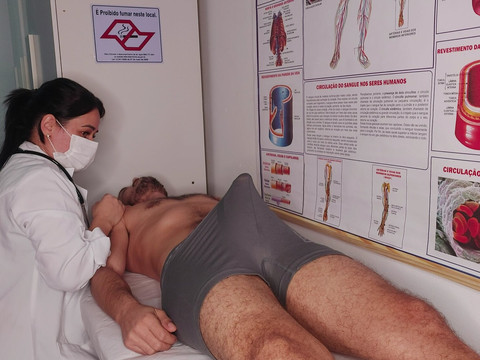 KiloPantyhose presents: Patient's erection right in front of the nurse