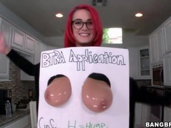 KiloPantyhose presents: Voluptuous redhead has gorgeous big tits