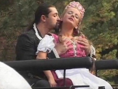 KiloPantyhose presents: Old time costume and outdoor sex