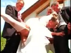 KiloPantyhose presents: Gangbang of a hot bride with pissing