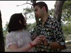 KiloPantyhose presents: Chubby beauty is kissed and caressed outside