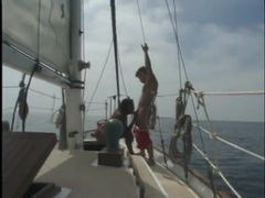 KiloPantyhose presents: Interracial on a boat with a beautiful black girl