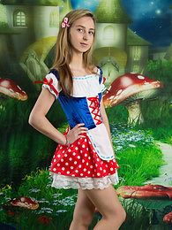 KiloPantyhose presents: Very hot blonde teen beauty in an adorable outfit slowly takes it off to reveal her nice and perky boobs