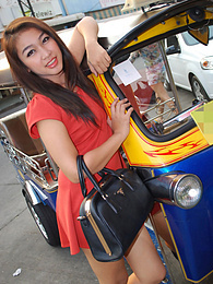 KiloPantyhose presents: Stunning Thai babe in heels getting drilled by white cock
