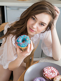 KiloPantyhose presents: If you are a fan of skinny girls, check out how this cute little doll poses and teases totally naked in the kitchen.