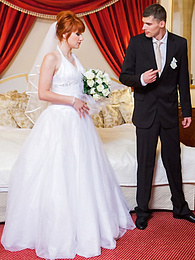 KiloPantyhose presents: Redhead Czech bride Lucy Bell getting double fucked on her wedding day