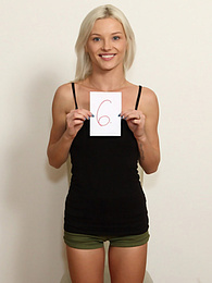 KiloPantyhose presents: Blond hungarian teen Zazie Skymm gets completely naked during a solo shoot